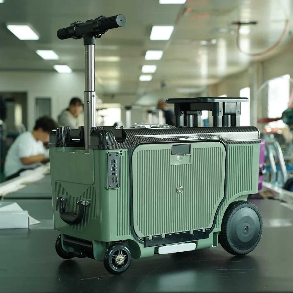 ABS Electric Ride-On Suitcase Scooter 20-Inch — Graphite Gray | KIMLUD