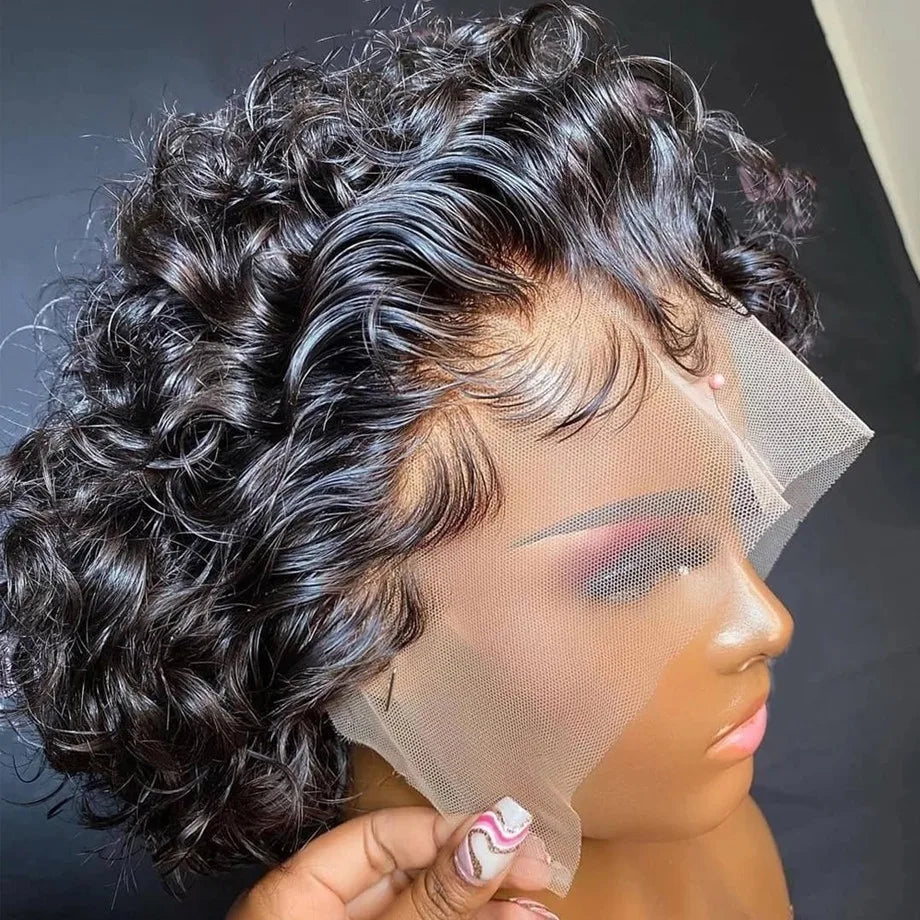 Human Hair Lace Front Wig 13x4 Deep Wave Glueless — Natural Color | KIMLUD