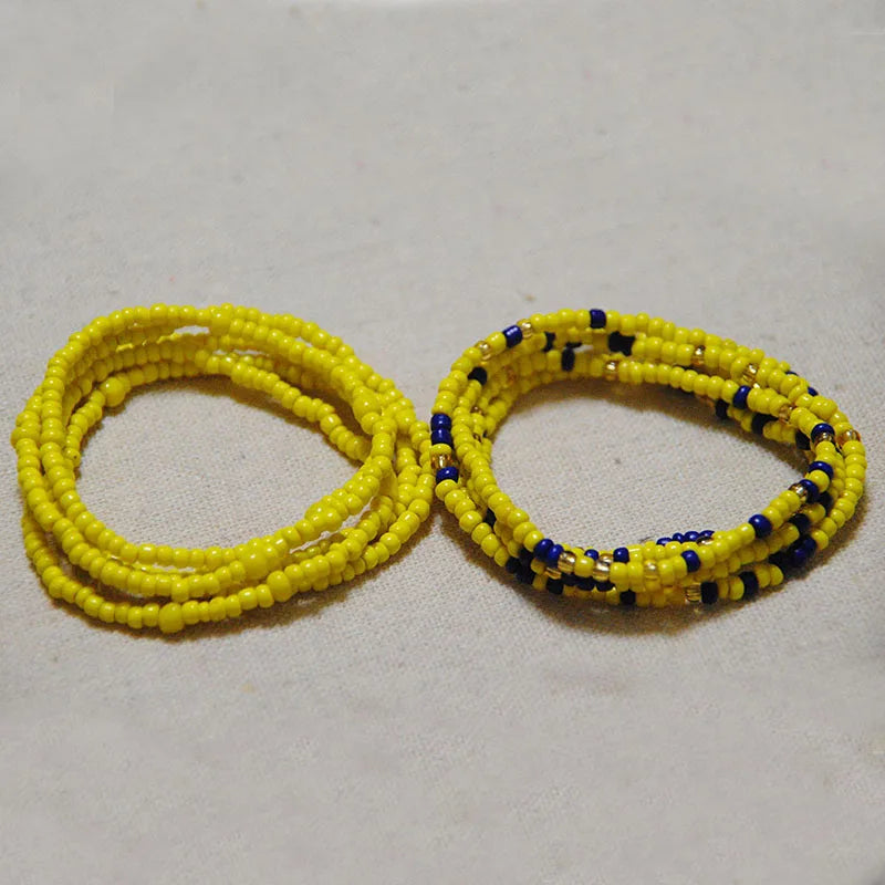 Acrylic Waist Bead Set Two-Piece — Multicolor | KIMLUD