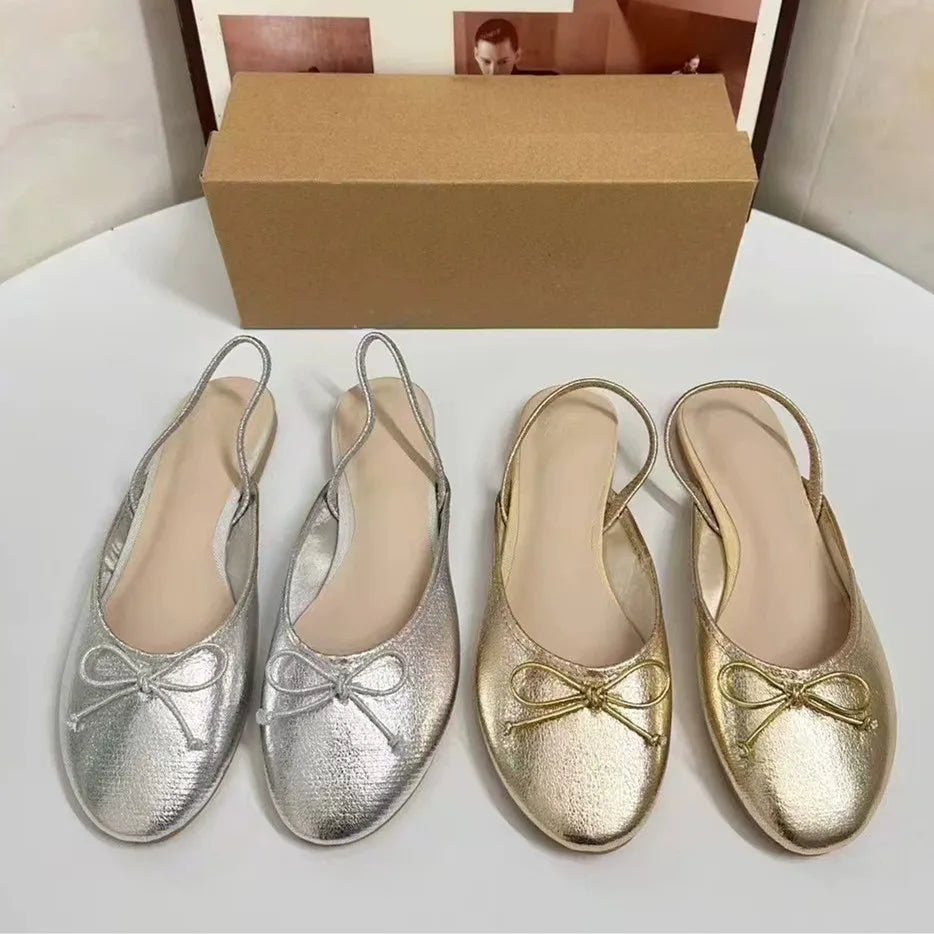 Close Toe Bowknot Decoration Quality Flat Sandals Durable Fashion Women Mules Classic Beautiful Backless Female Slippers