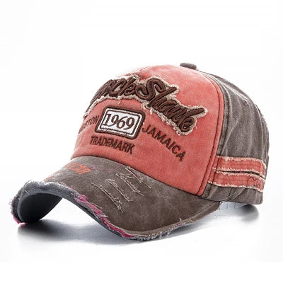 Unisex Washed Denim Baseball Cap High Quality Sports Hats Summer Hat Cap For Men Women 1969 Letter Streetwear Cap