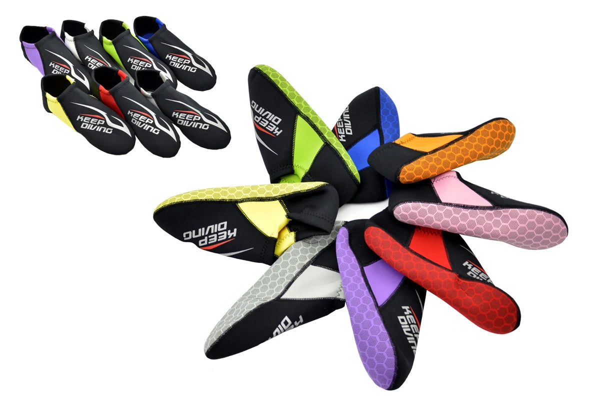 3mm Neoprene Shoes Non-Slip Grip — Colorful | KIMLUD
