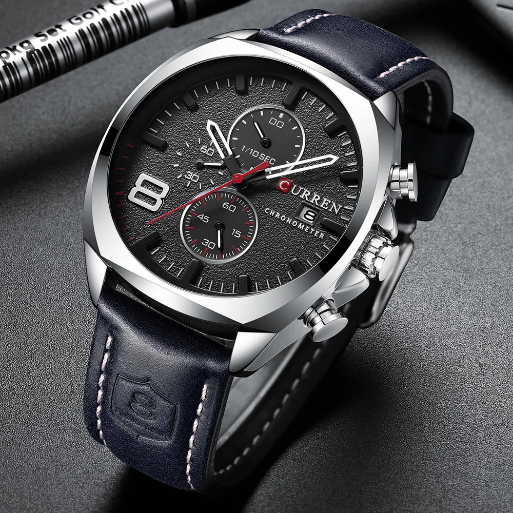 New Men Watches Top Brand Luxury CURREN Military Quartz Watch Men's Sport Wristwatch Relogio Masculino Waterproof