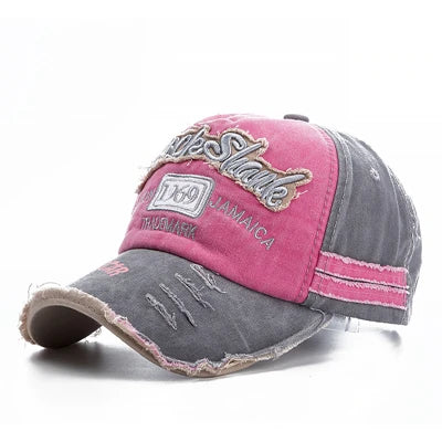 Unisex Washed Denim Baseball Cap High Quality Sports Hats Summer Hat Cap For Men Women 1969 Letter Streetwear Cap