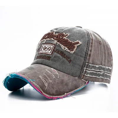 Unisex Washed Denim Baseball Cap High Quality Sports Hats Summer Hat Cap For Men Women 1969 Letter Streetwear Cap