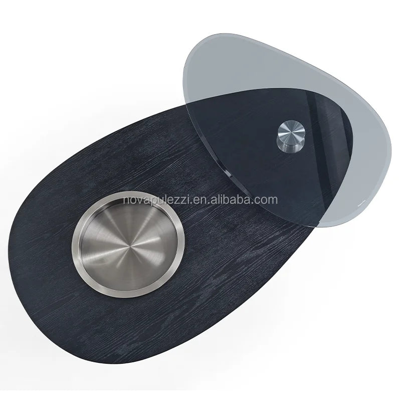 Modern Minimalist Luxury Marble Coffee Table for Home Oval Living Room Furniture Stone Material for Home Use