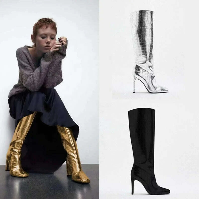 stylish-womens-long-boots-thick-heels-square-toe-fashion-knee-high-booties-animals-pattern-gold-silver-shoeskimlud-womens-fashion-34628686