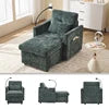 Chenille Sofa Recliner With Storage — Terracotta Orange | KIMLUD