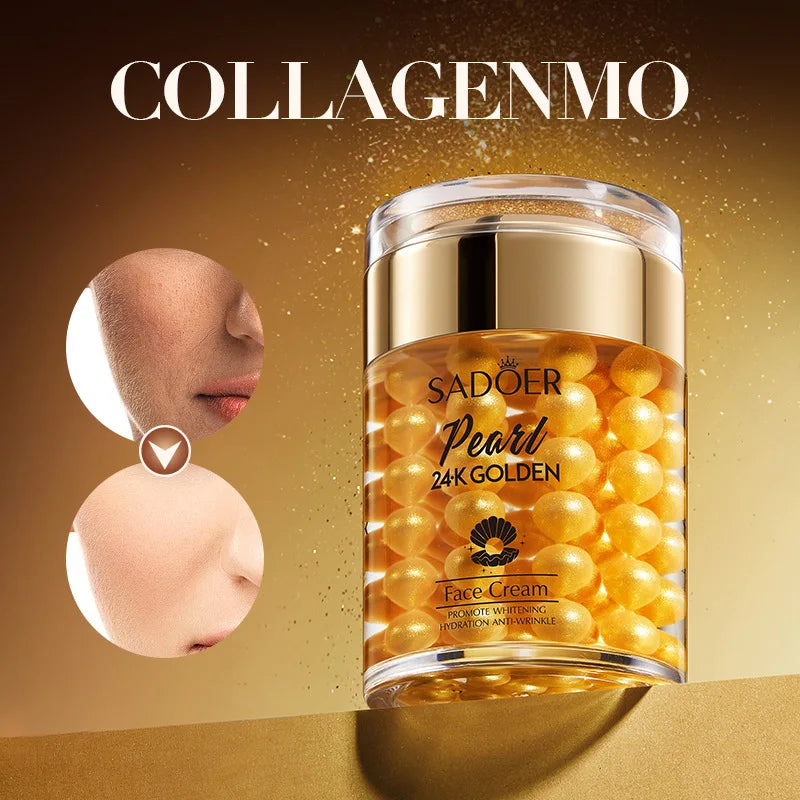 24K Golden Pearl Cream Collagen Essence — Gold | KIMLUD