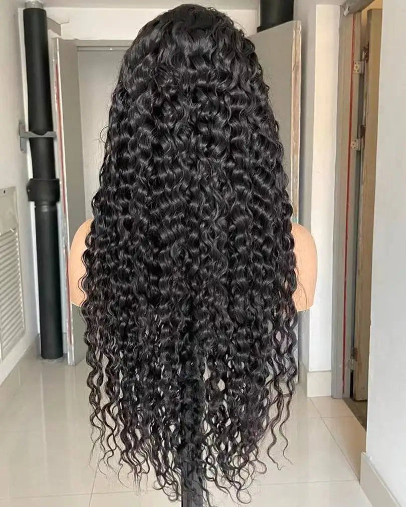 Human Hair Lace Front Wig 13x4 Deep Wave Glueless — Natural Color | KIMLUD