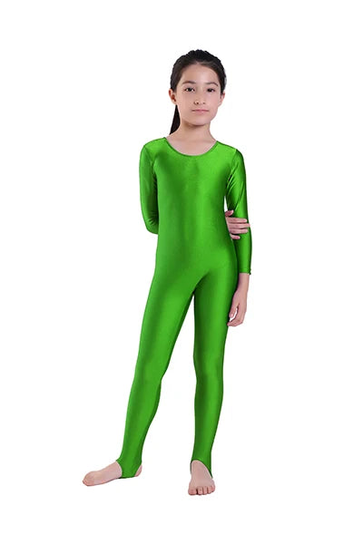 Unitard - Long Sleeve - Nylon Elastane - Children's | KIMLUD