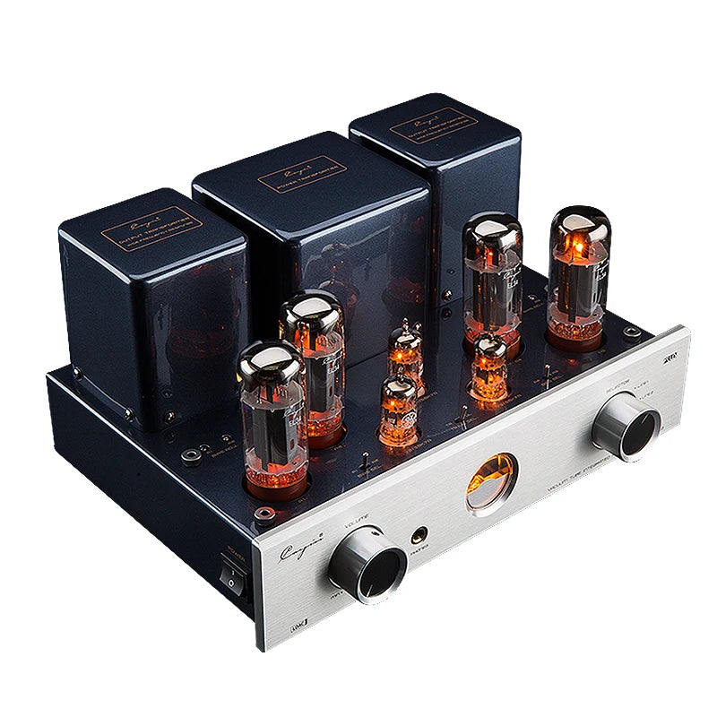 El34 Tube Integrated Amplifier With Bluetooth LDAC — Silver | KIMLUD