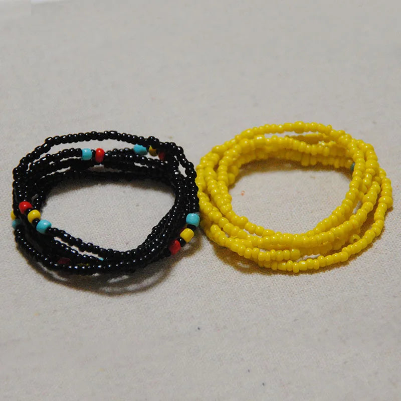 Acrylic Waist Bead Set Two-Piece — Multicolor | KIMLUD