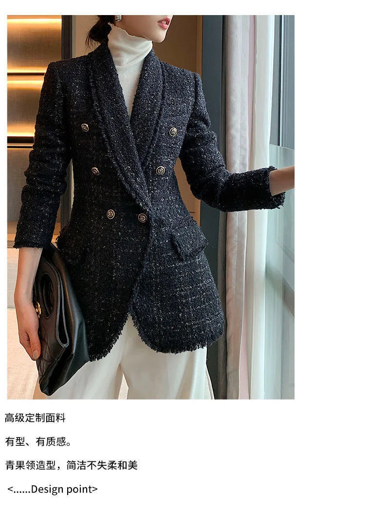 Suit Jacket – Slim Fit – Blended Fabric – Black | KIMLUD