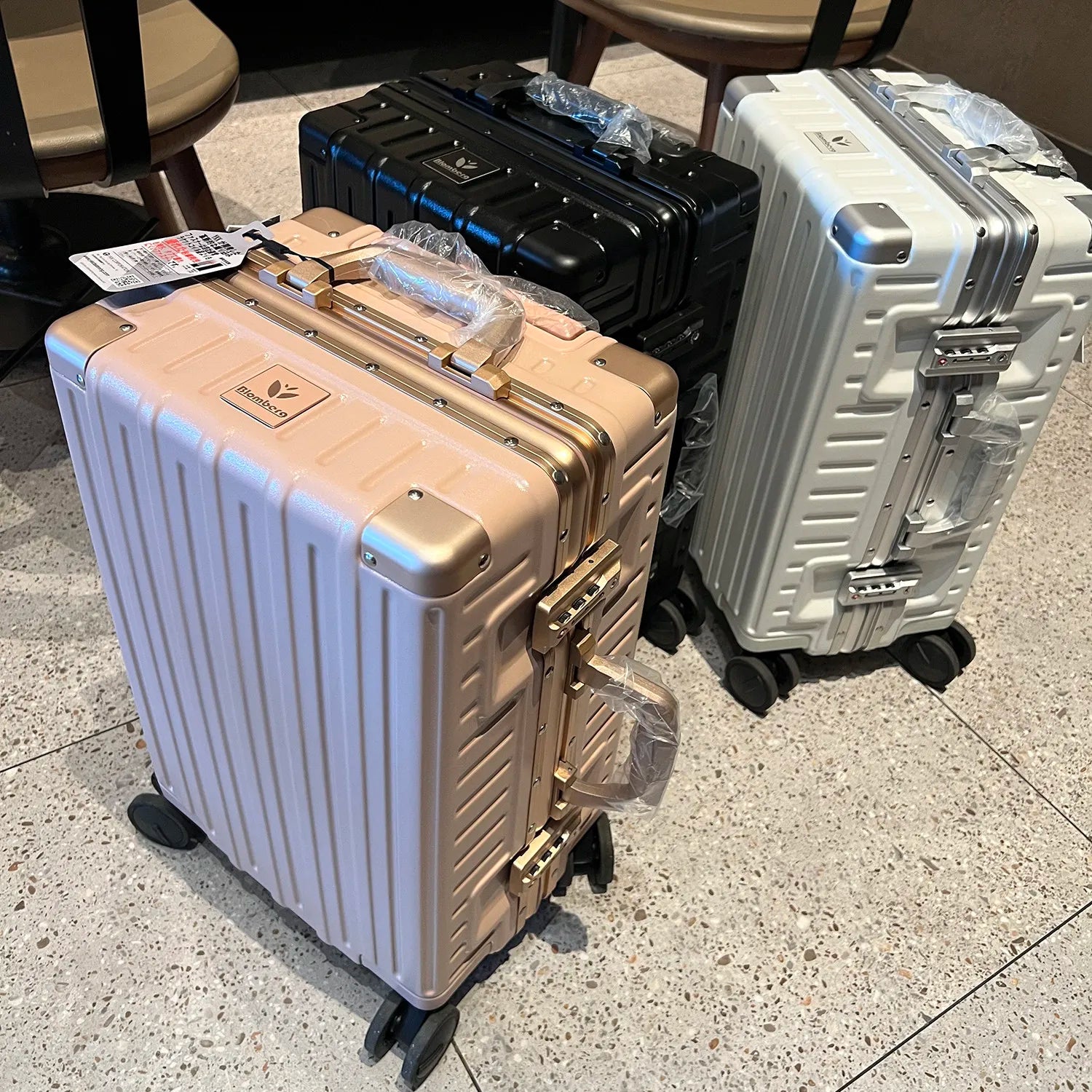 Premium Aluminum Solid Carry-On Case — Rose Gold | KIMLUD