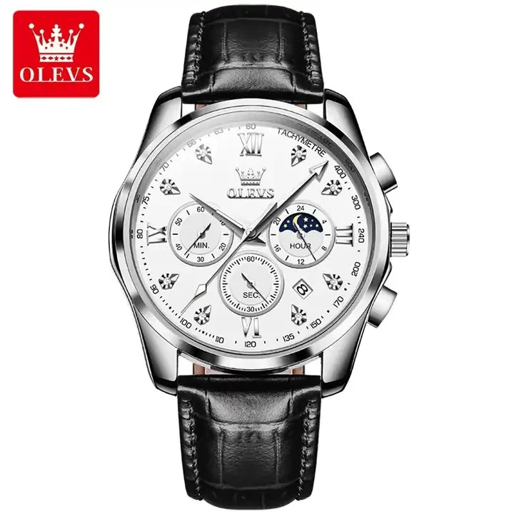 OEM Olevs Watches 2888 2023 New Men's Quartz Watch Fashion Luminous Hands with Date Waterproof Men's Watch Leather Band