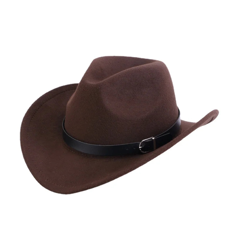 Felt Fedora Hat Unisex Jazz-Influenced Winter Classic City Street Style — Black | KIMLUD