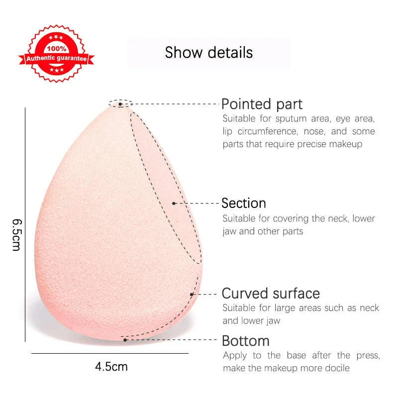 2051pcs-makeup-sponge-concealer-smooth-cosmetic-powder-puff-cut-shape-foundation-water-drop-bevel-make-up-blender-toolskimludkimlud-35569984