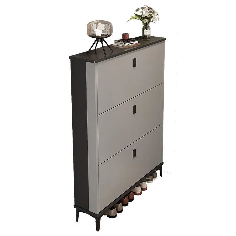 Ultra-Thin Entryway Shoe Cabinet with  Large Capacity Flip-Type Storage Luxury Home Furniture