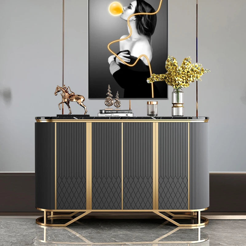 Luxury American-Style Entryway Wall Storage Cabinet Modern Design Panel Wood Shoe Cabinet Living Room Large Home Furniture