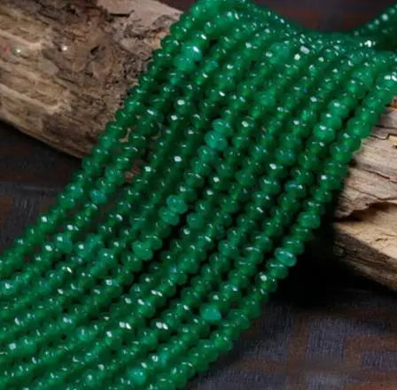 2x4mm NATURAL RUBY FACETED BEADS NECKLACE 7 Rows 17'’-23" Can Choice Red Blue White Green Yellow