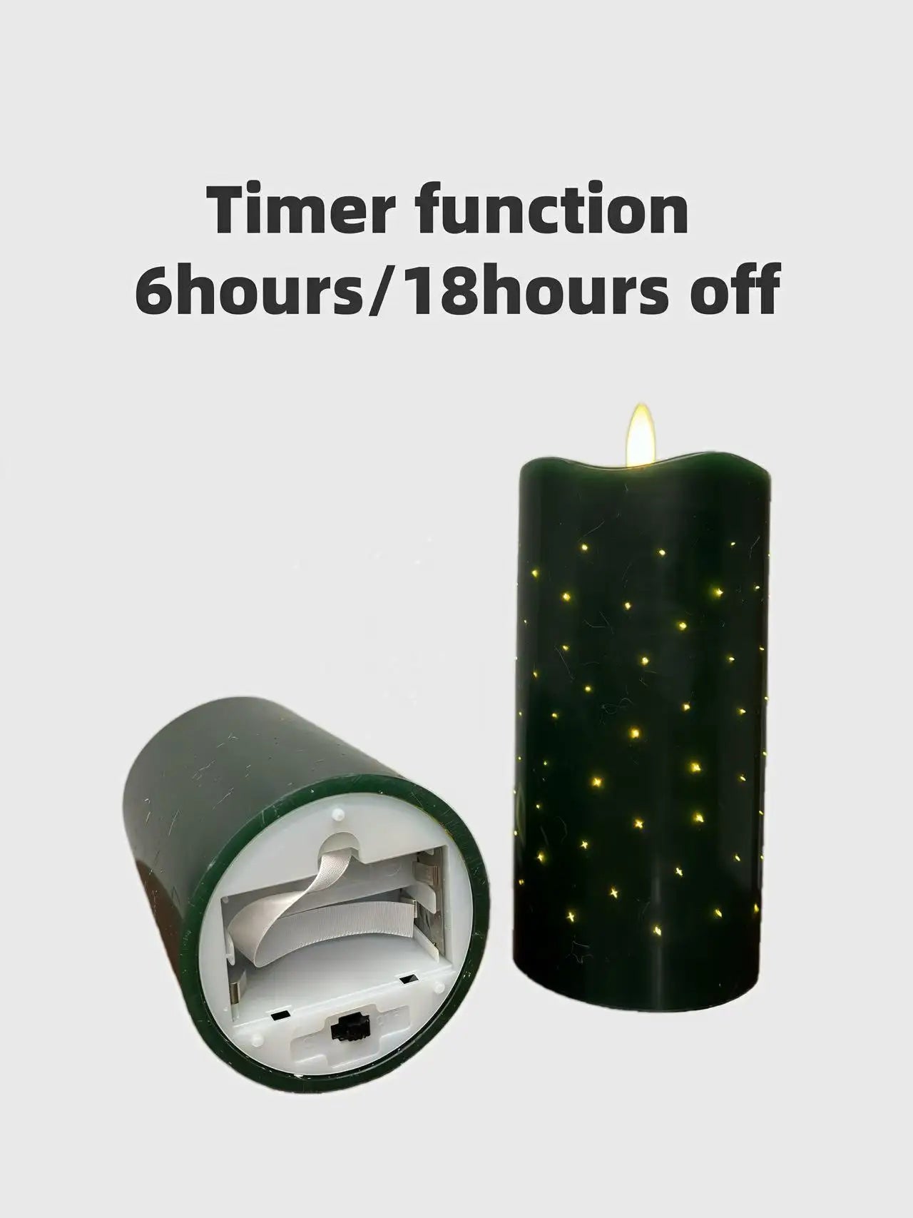 Fiber Optic LED Candle with Flashing Light - Perfect for Festivals & Daily Home Matching