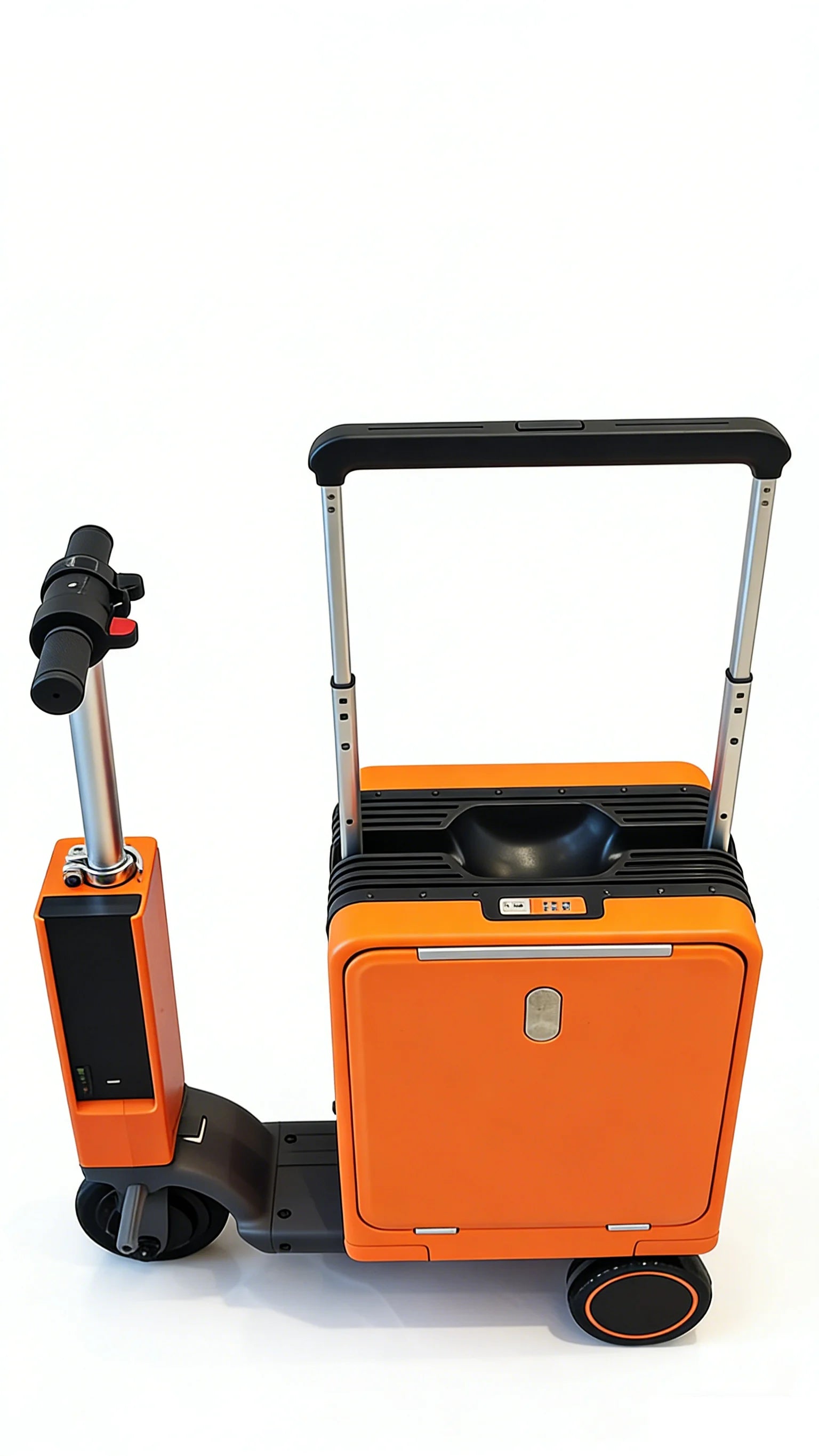 Motorized ABS Exterior Suitcase Telescopic Handle — Bright Orange | KIMLUD