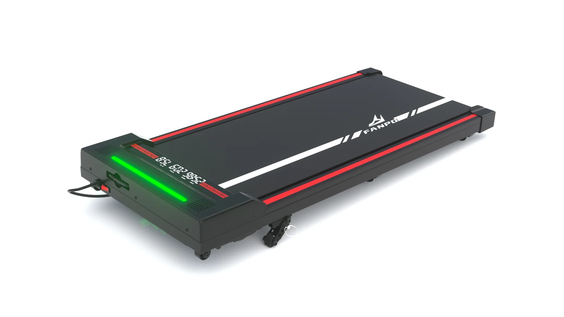 Steel Walking Pad Treadmill LED Display, Manual Incline — Matte Black | KIMLUD