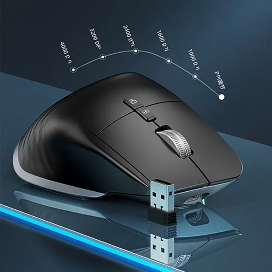 2.4G Wireless Vertical Optical Gaming Mouse RGB 4000 CPI Rechargeable  Ergonomic Right Steering mouse for computer/laptop