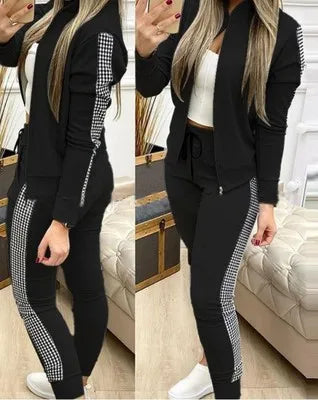 Waterproof Polyester/Cotton Two-Piece Set With Patches — Gray Heather | KIMLUD