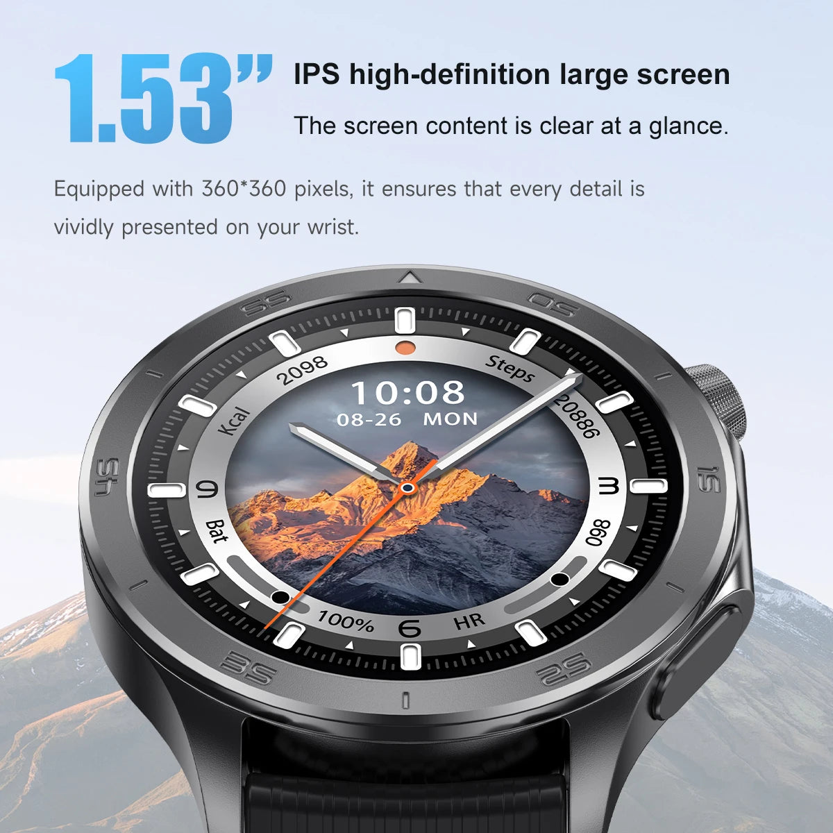2025 New X2 MAX Compass Outdoor Smartwatch 300mah Large Battery Bt Call Sports Health Monitoring Fitness tracker Smart Watch