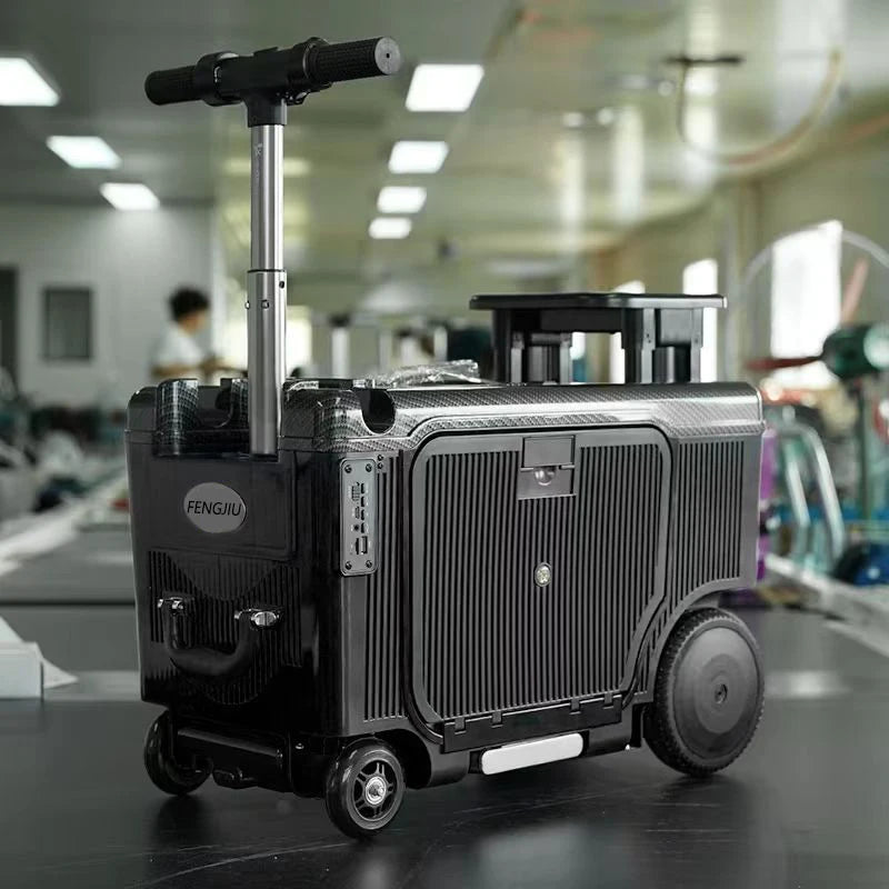 Smart ABS Luggage 20-Inch Electric Trolley With Extendable Pull Rod — Slate Gray | KIMLUD