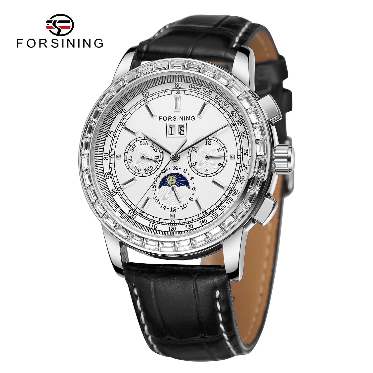Rose Gold Stainless Steel Men's Wrist Watch Tourbillon Chronograph Leather Strap — Rose Gold | KIMLUD