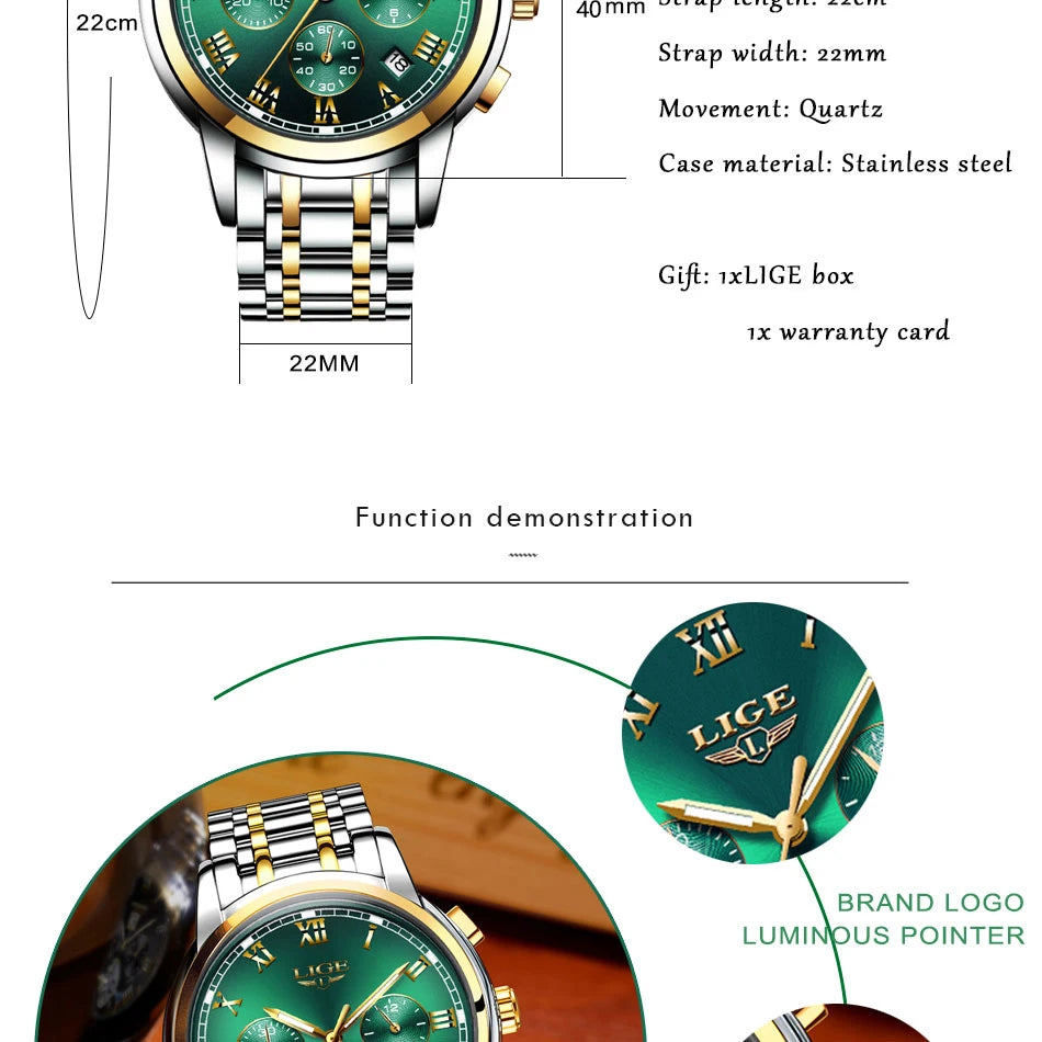 New Fashion Women Watches LIGE Top Brand Ladies Luxury Creative Steel Women Bracelet Watches Female Quartz Waterproof Watch Gift