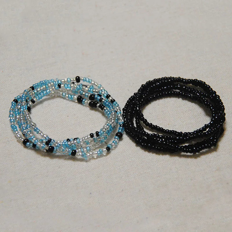 Acrylic Waist Bead Set Two-Piece — Multicolor | KIMLUD