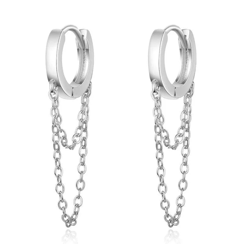 REETI 925 Sterling Silver Earrings for Women Fashion Jewelry Chain Tassel Earring