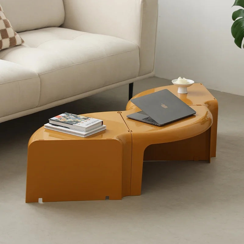 Nordic INS Modern Side Table Detachable Splicing Combination Plastic Coffee Table for Small Hotels Living Room Furniture