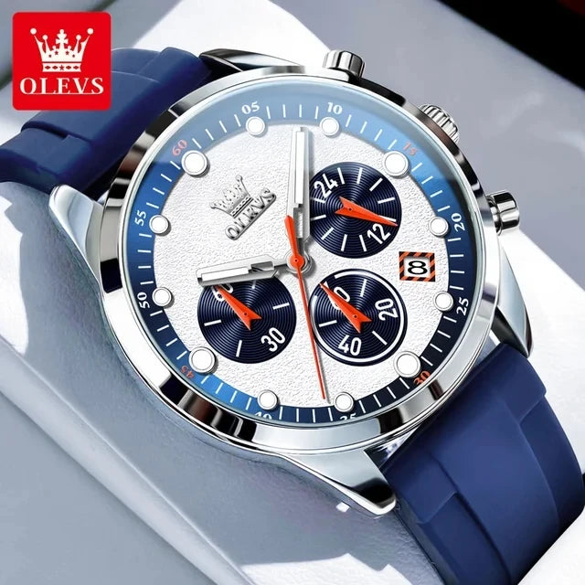 OLEVS 5602 New Fashion Luminous Sports Date Men Watch Silicone Quartz Men's Wristwatch Waterproof Luxury Watches for Man