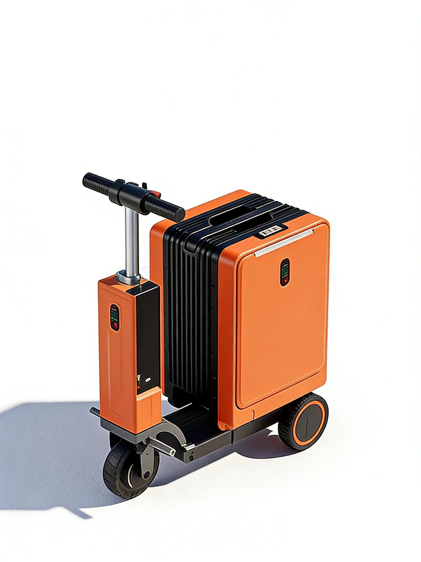 Motorized ABS Exterior Suitcase Telescopic Handle — Bright Orange | KIMLUD