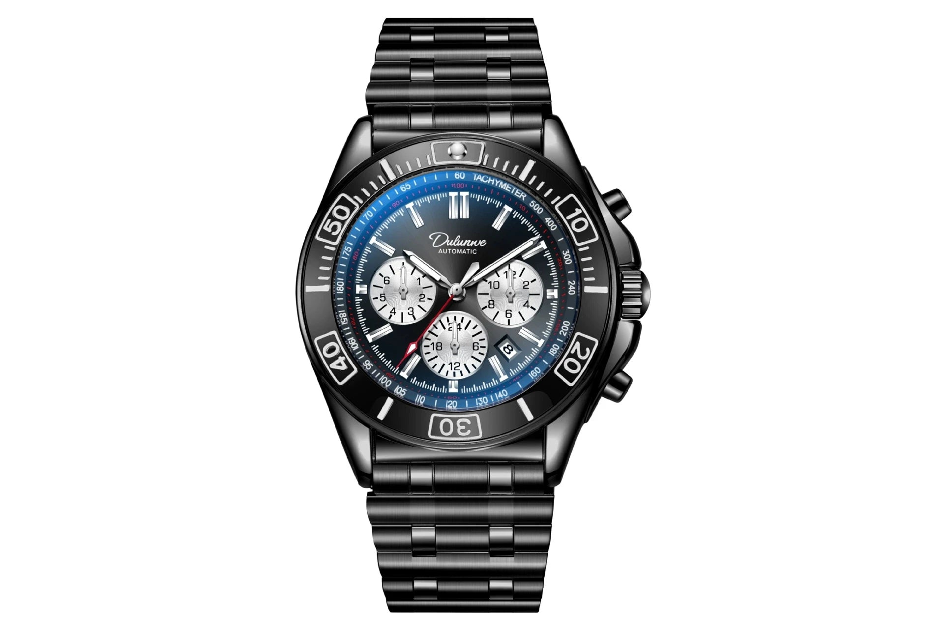 Sport Chronograph Watch With Subdials And Luminous Numerals — Green | KIMLUD
