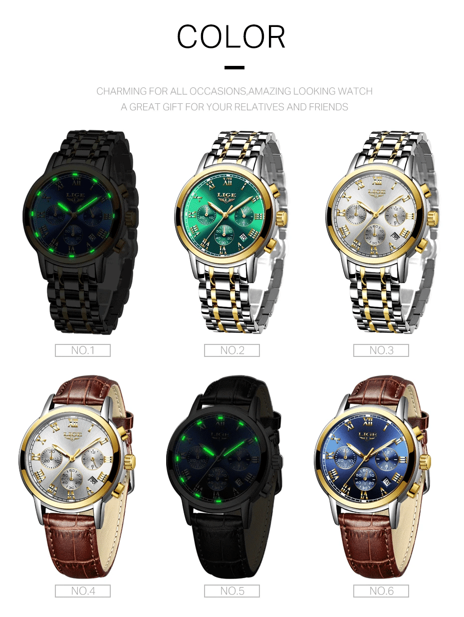 New Fashion Women Watches LIGE Top Brand Ladies Luxury Creative Steel Women Bracelet Watches Female Quartz Waterproof Watch Gift