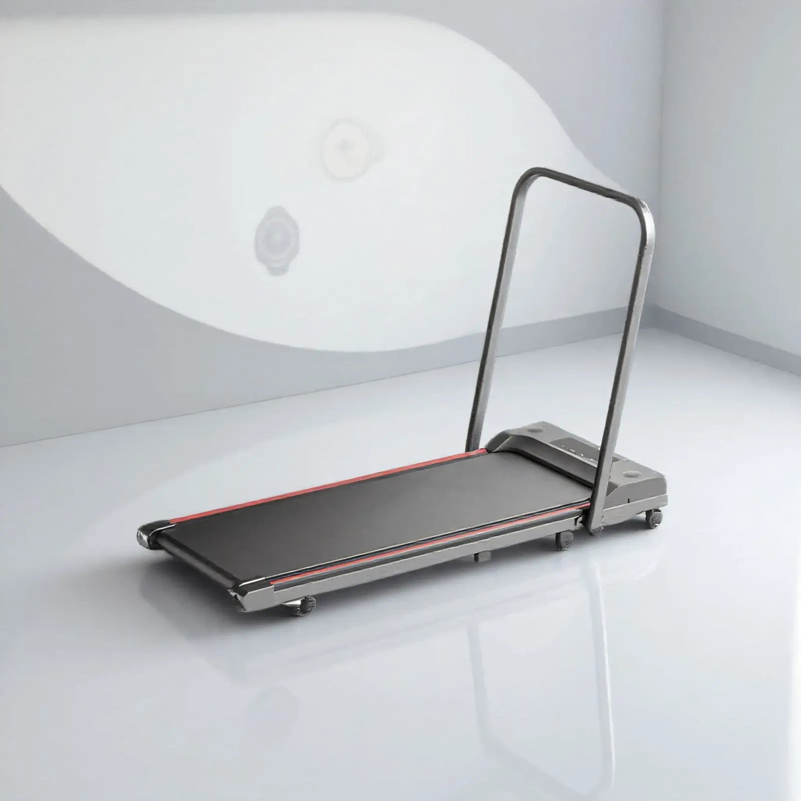 Foldable Treadmill With Handle Bar — Black | KIMLUD