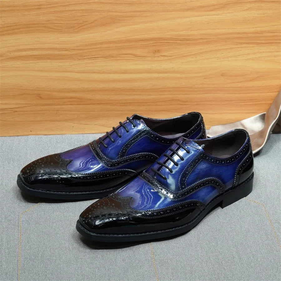 New Handmade Make High Quality Genuine Leather Formal Shoes for Men Business Office Cowhide Dress Shoes for Holiday Paty Shoes