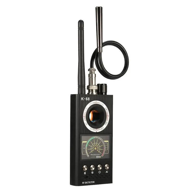 Sleek Aluminum Anti-Spy Camera Detector RF Finder — Black | KIMLUD
