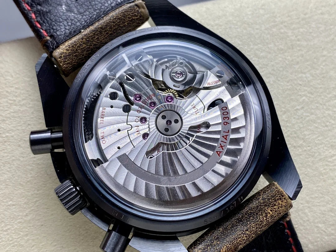 Black Ceramic Chronograph Watch 44mm — Black | KIMLUD