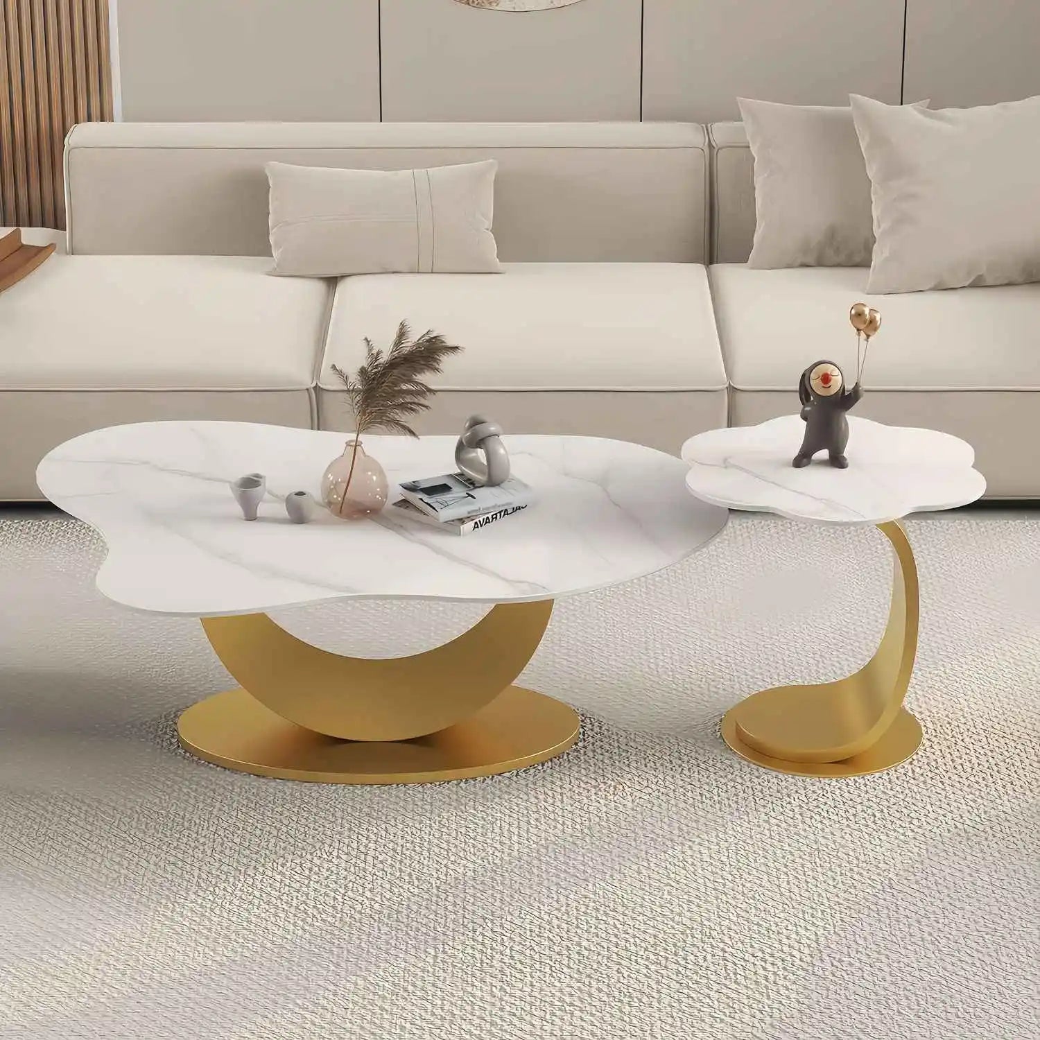 Accept Customization Fabric Cloud Rock Tea Table Cream Living Room Home Modern Simple Tea Table House New Table