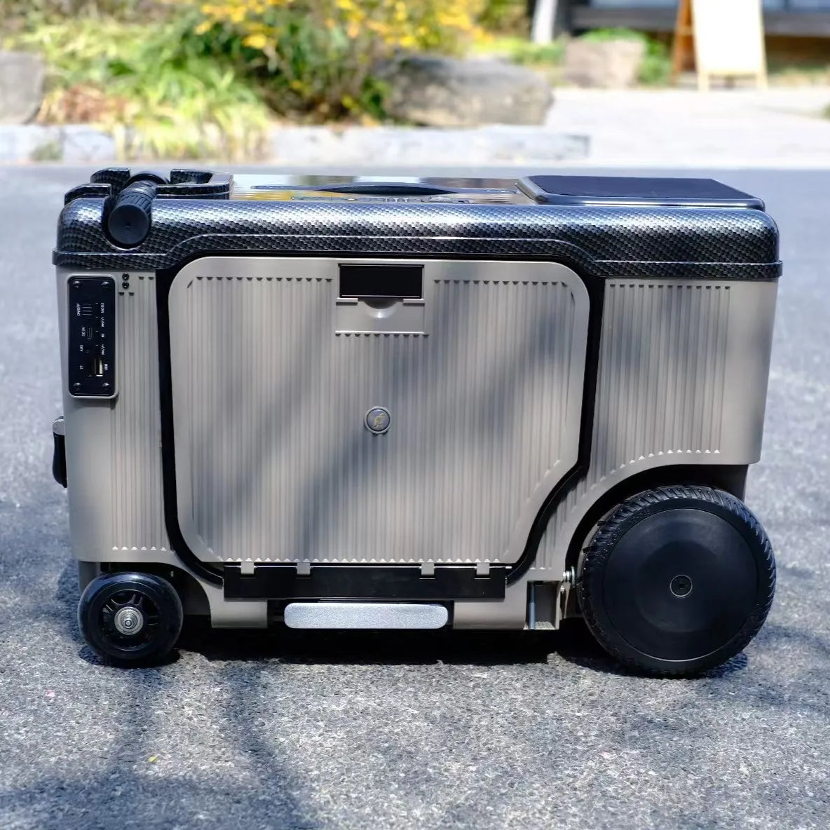 ABS Electric Ride-On Suitcase Scooter 20-Inch — Graphite Gray | KIMLUD