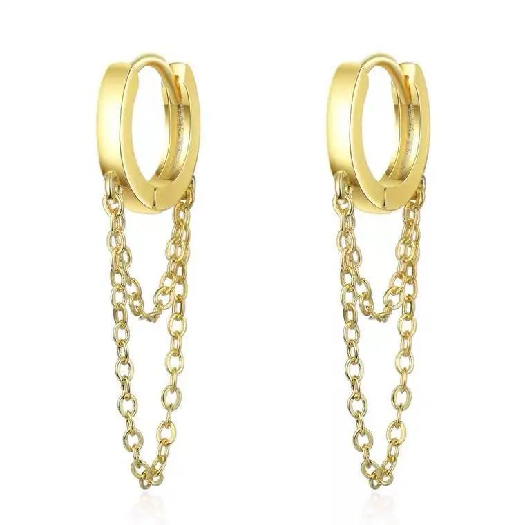 REETI 925 Sterling Silver Earrings for Women Fashion Jewelry Chain Tassel Earring
