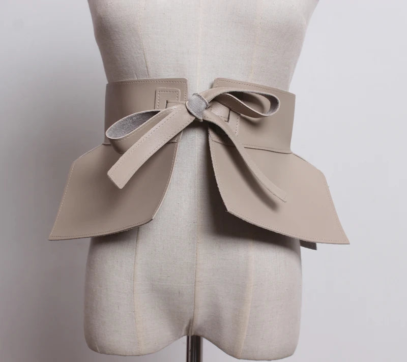 Cummerbund Belt – Wide Waistband – PU Leather | KIMLUD