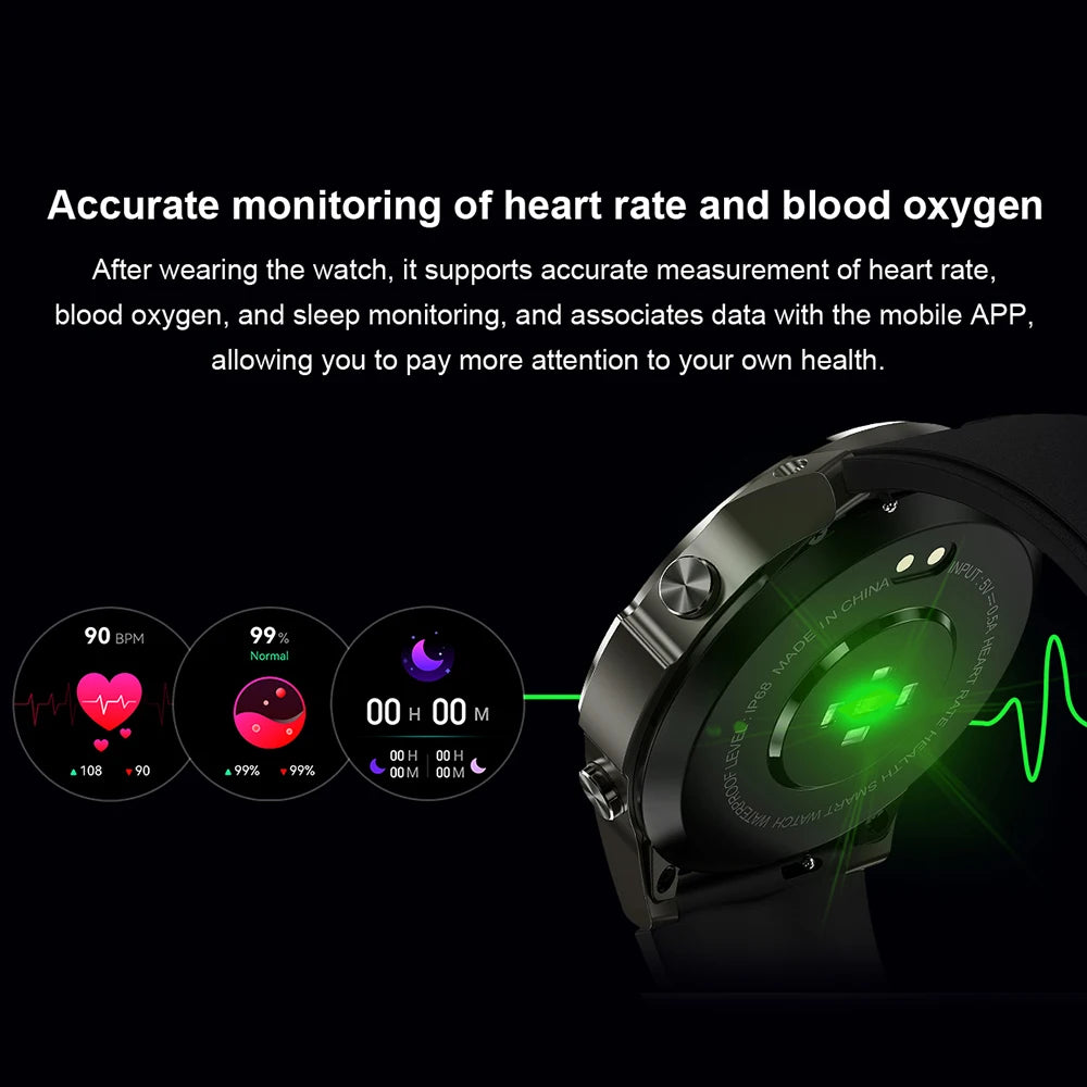 SENBONO DM50 AMOLED SmartWatch Men Women 466*466 HD Screen Large Battery Watches BT Call NFC IP68 Waterproof Smart Watch Sports